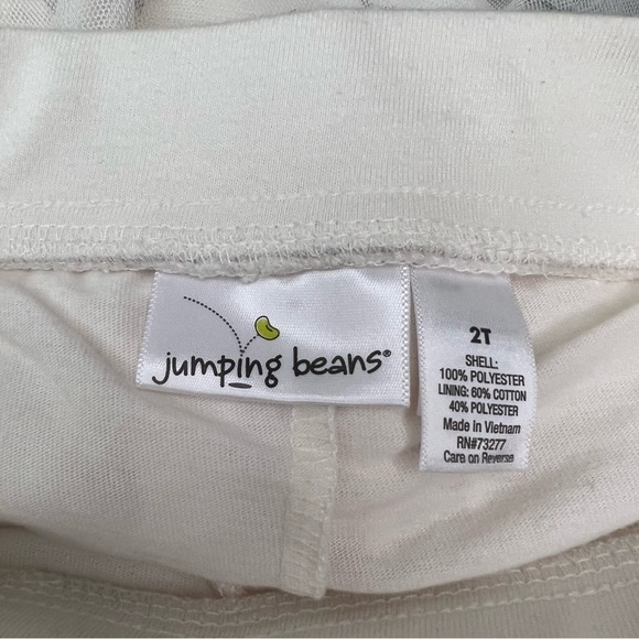 JUMPING BEANS NWT Girls Size 2T White with Silver Stars Tulle Skirt with Shorts - Picture 10 of 10